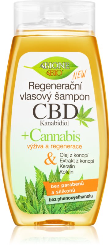 Bione Cosmetics Cannabis CBD sampon pentru regenerare cu CBD 260 ml