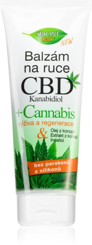 Bione Cosmetics Cannabis CBD balsam de maini regenerator cu CBD 205 ml