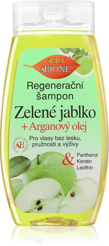 Bione Cosmetics Green Apple + Argan Oil sampon pentru regenerare 260 ml