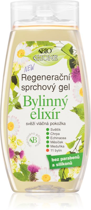 Bione Cosmetics Herbal Elixir gel de dus regenerabil 260 ml
