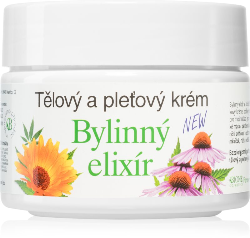 Bione Cosmetics Herbal Elixir crema pentru fata si corp 260 ml