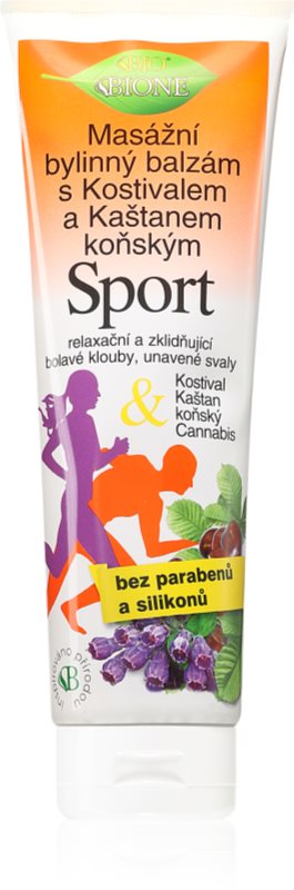 Bione Cosmetics Sport balsam relaxant pentru masaj 300 ml