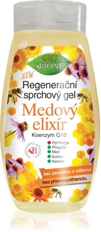 Bione Cosmetics Honey Elixir gel de dus regenerabil 260 ml