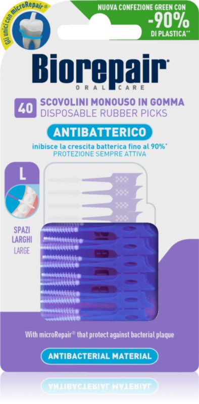 Biorepair Rubber Picks Large scobitoare Purple 40 buc