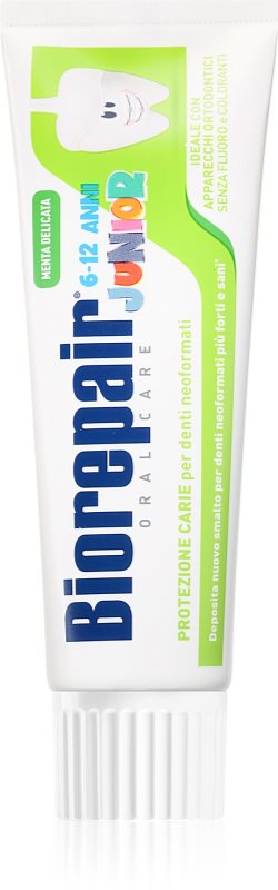 Biorepair Junior 6-12 Years Pasta de dinti pentru copii. Mint 75 ml