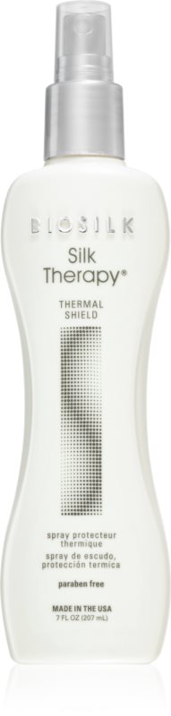 Biosilk Silk Therapy Thermal Shield spray cu protecție termică, pentru aranjarea cu placa și cu ondulatorul fara parabeni 207 ml