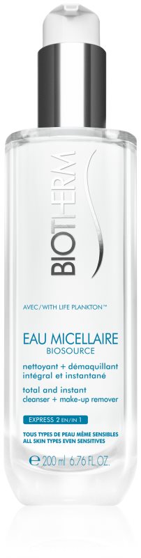 Biotherm Biosource Eau Micellaire apa pentru curatare cu particule micele pentru toate tipurile de ten, inclusiv piele sensibila 200 ml