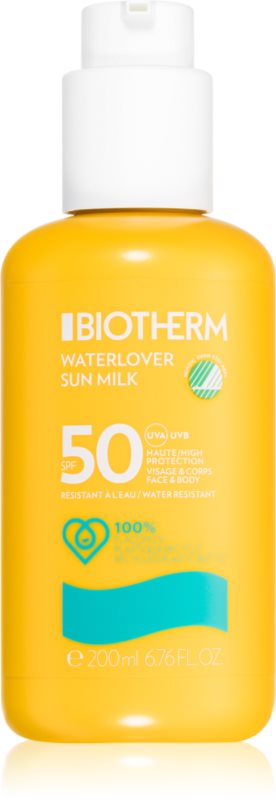 Biotherm Waterlover Sun Milk SPF 50 lapte de corp pentru soare rezistent la apa SPF 50 unisex 200 ml