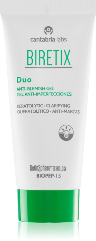 Biretix Treat Duo Anti-Blemish Gel corector regenerator anti-recidivă pentru imperfecțiunile pielii și urmele de acnee 30 ml