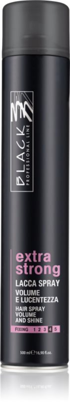 Black Professional Line Lacca Black Extra Strong Hair Spray fixativ cu fixare puternică pentru volum și strălucire