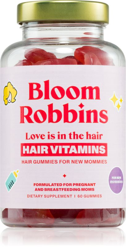Bloom Robbins LOVE is in the HAIR Hair gummies for new mommies cuburi de mestecat pentru păr pentru femei 248 g
