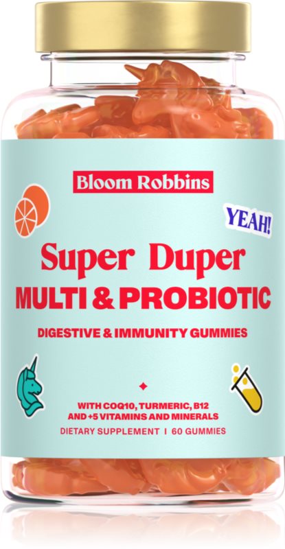 Bloom Robbins Super Duper MULTI & PROBIOTIC cuburi de mestecat pentru o bună digestie 268 g