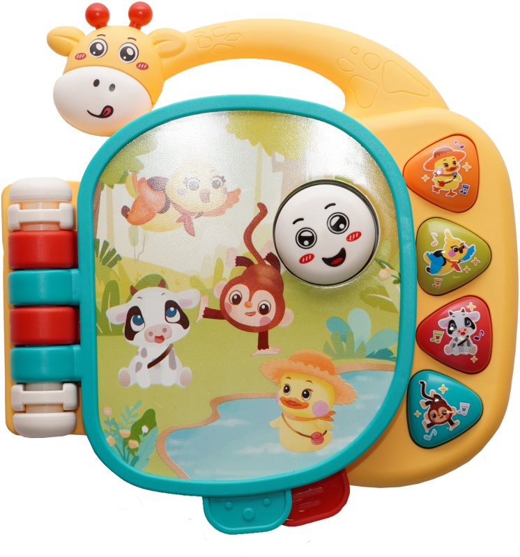 Bo Jungle Musical Giraffe Booklet jucărie muzicală 12m+ 1 buc