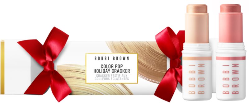 Bobbi Brown Holiday Color Pop Holiday Cracker set cadou culoare Morning Dew / Flirty Peach