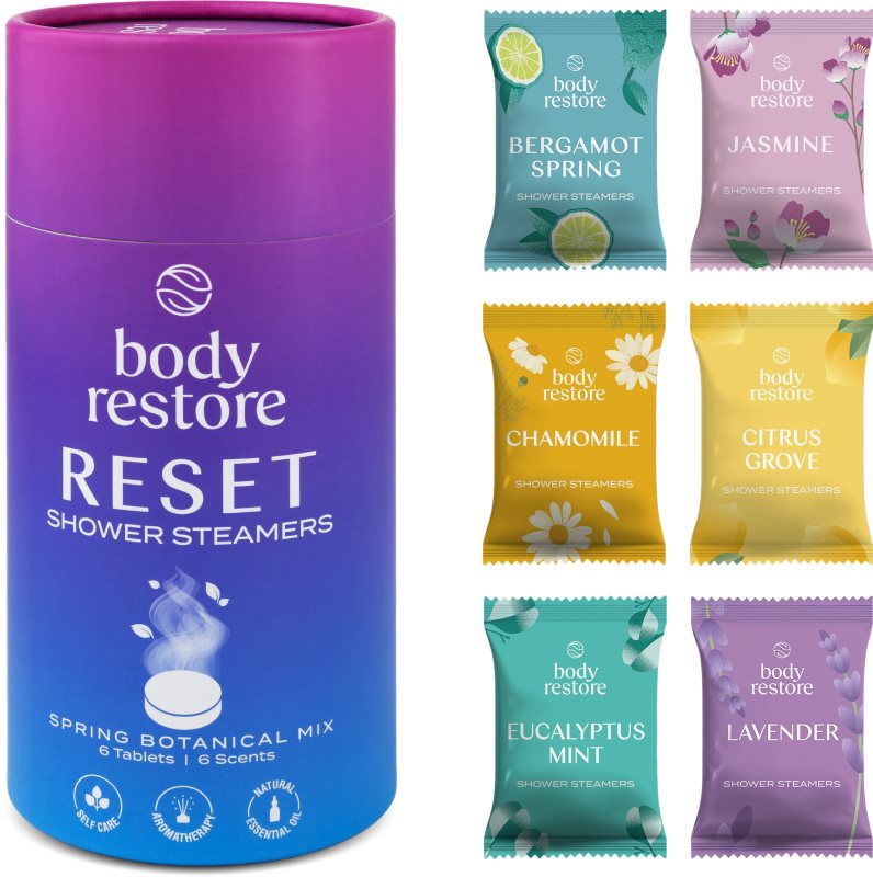 Body Restore Reset Shower Steamers tablete pentru duș parfum Spring Botanical Mix 6 buc