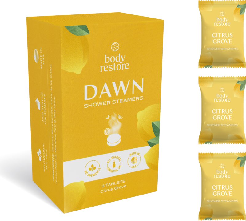Body Restore Dawn tablete pentru duș parfum Citrus Groove 3 buc