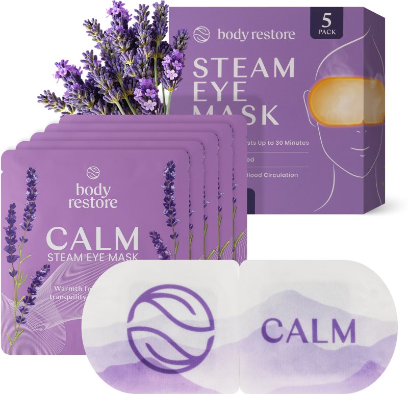 Body Restore Steam Eye Mask Lavender mască pentru zona ochilor cu esente de lavanda 5 buc