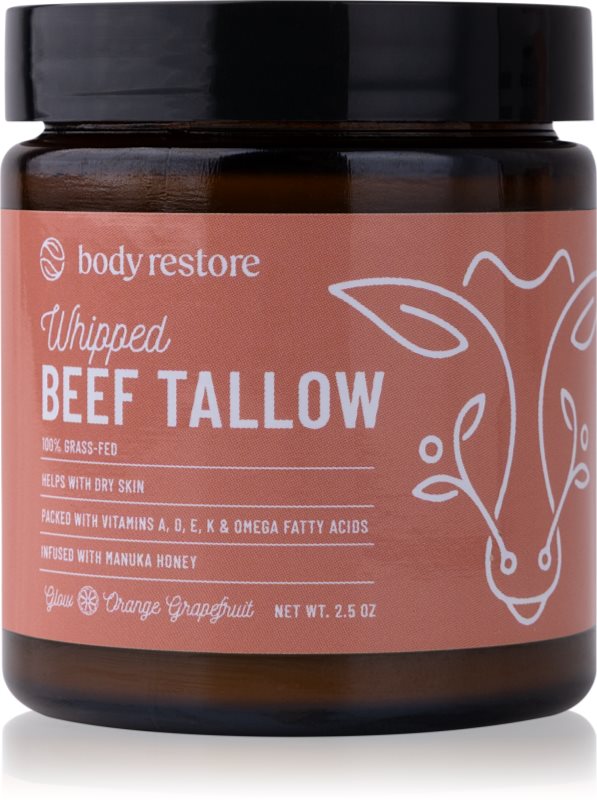 Body Restore Whipped Beef Tallow Balm Orange Grapefruit crema de corp nutritiva fara parfum 71 g