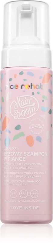 BodyBoom HairBoom Ultralight Rice Shampoo șampon pentru toate tipurile de păr 200 ml