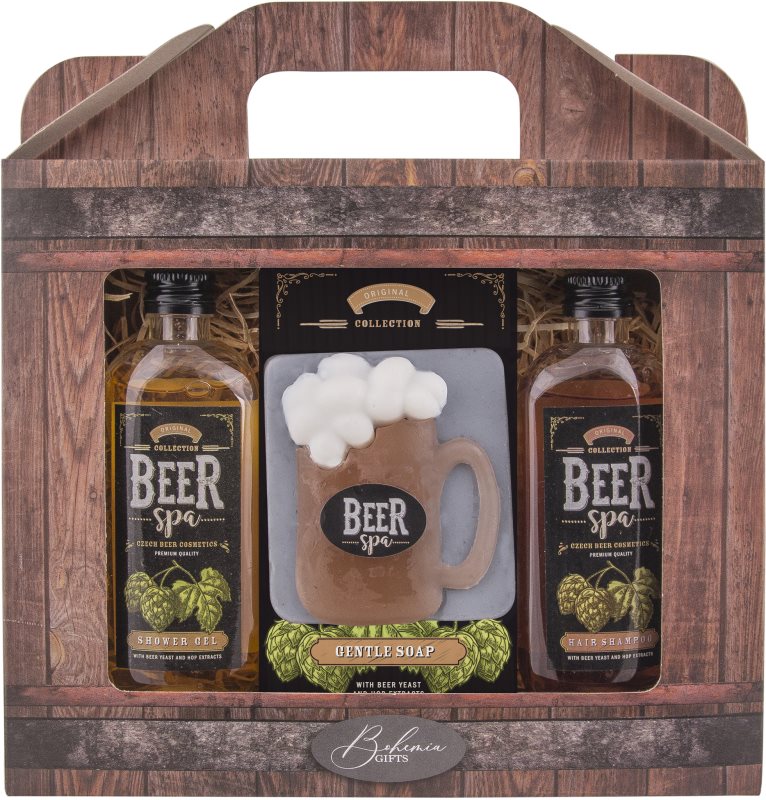 Bohemia Gifts & Cosmetics Beer Spa set cadou pentru corp si par pentru bărbați