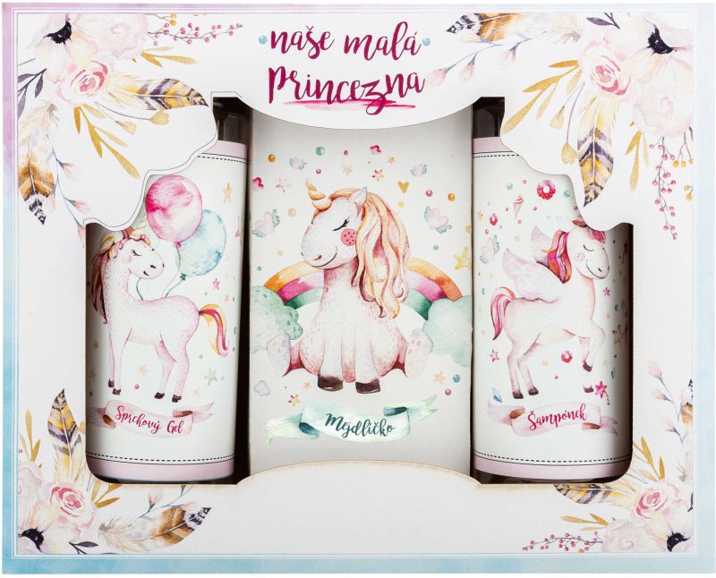 Bohemia Gifts & Cosmetics Unicorn set cadou pentru cadă pentru copii