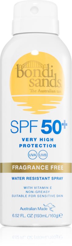 Bondi Sands SPF 50+ Fragrance Free spray protector pentru plajă SPF 50+ 160 g