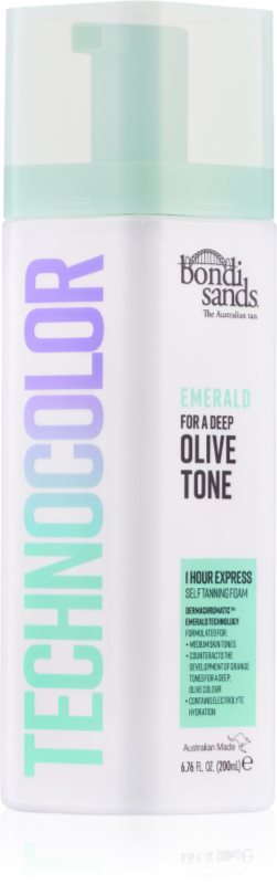 Bondi Sands Technocolor Emerald spuma autobronzanta culoare Golden Olive Bronze 200 ml