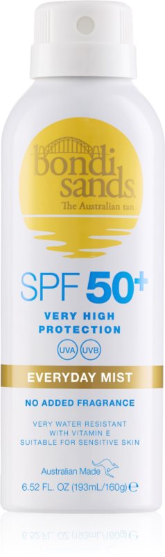Bondi Sands SPF 50+ Everyday Mist Spray impermeabil plaja SPF 50+ 160 g