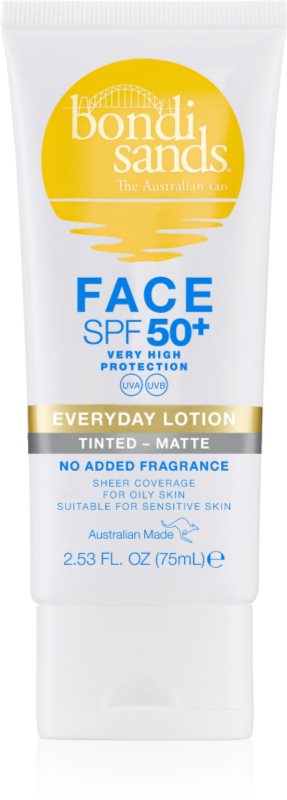 Bondi Sands SPF 50+ Everyday Face Lotion crema de fata cu efect de protectie pentru un aspect mat SPF 50+ 75 ml