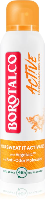 Borotalco Active Mandarin & Neroli deodorant spray revigorant 48 de ore 150 ml