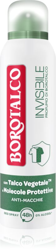 Borotalco Invisible Original deodorant spray impotriva petelor albe si galbene 150 ml