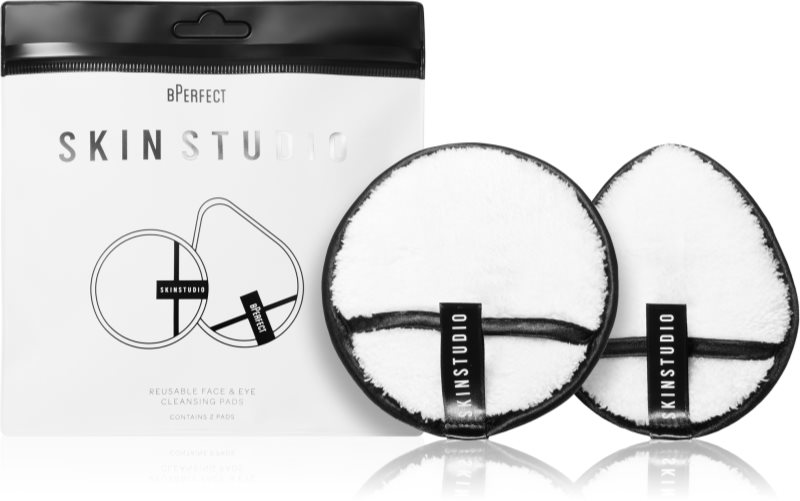 BPerfect Skin Studio Face & Eye Makeup Cleansing 2 Pads dischete demachiante lavabile 2 buc