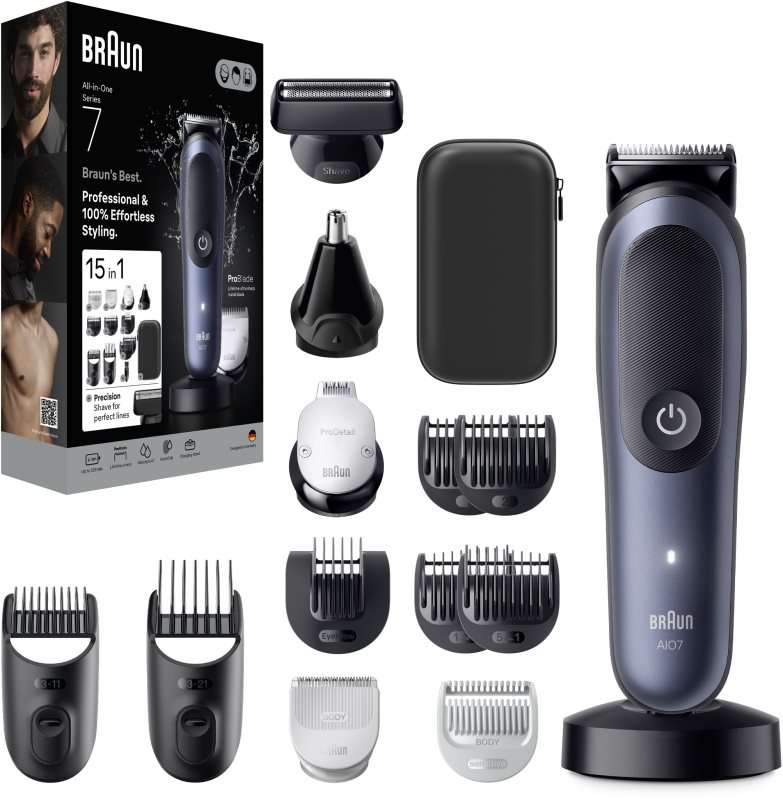 Braun All-In-One Series 7 AIO7580 set pentru îngrijirea părului, a bărbii și a corpului 15în1 1 buc