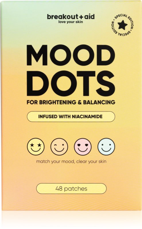 breakout + aid MOOD DOTS plasturi pentru piele problematică impotriva acneei 48 buc