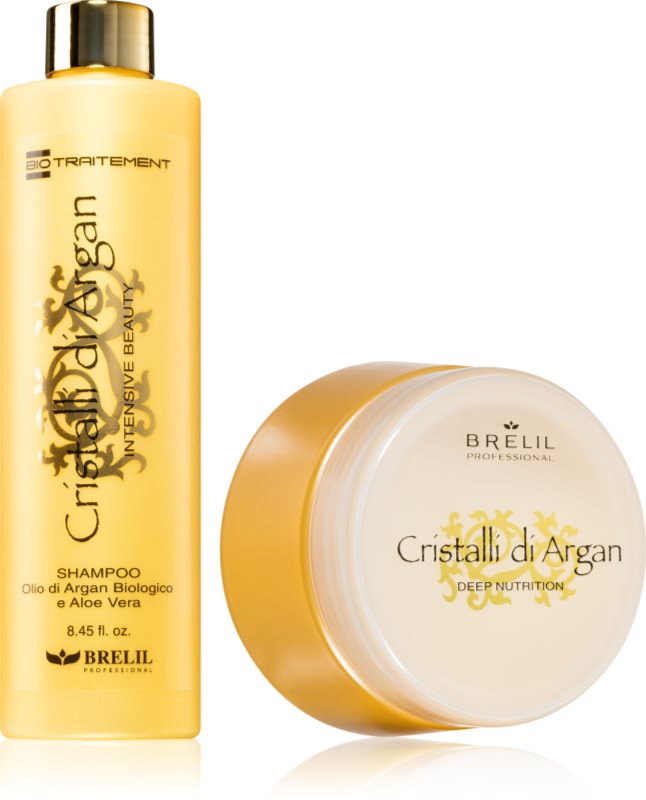 Brelil Professional Cristalli di Argan Set set cadou pentru un par stralucitor si catifelat