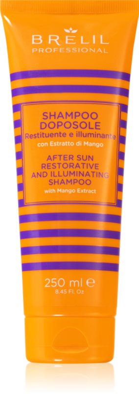 Brelil Professional Solaire After Sun Shampoo sampon hranitor pentru parul deteriorat de efectele solare , clor si sare 250 ml