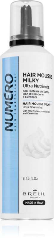Brelil Professional Milky Ultra Nutriente Hair Mousse spuma pentru toate tipurile de păr 250 ml