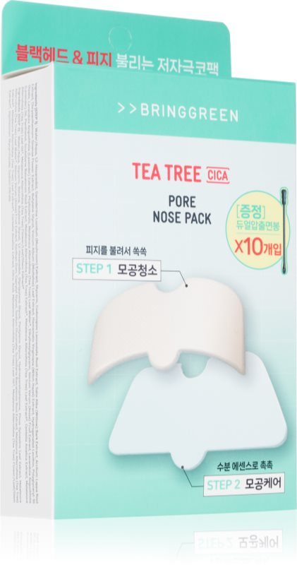BRINGGREEN Tea Tree Cica Pore Nose Strip plasturi pentru piele problematică pentru nas 5 buc