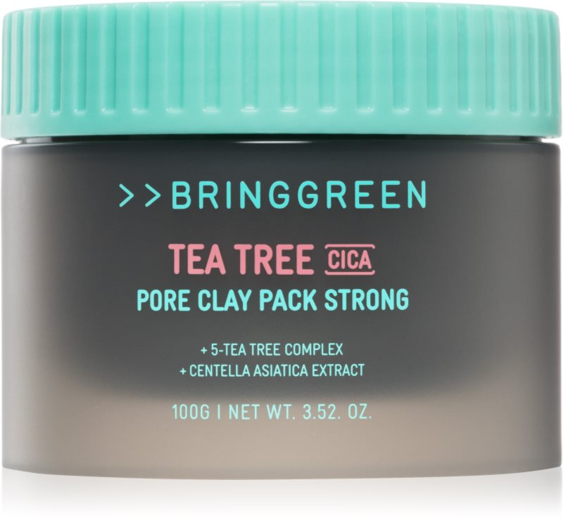 BRINGGREEN Tea Tree Cica Pore Clay Pack Strong masca sub forma de crema pentru tenul gras, predispus la acnee 100 g
