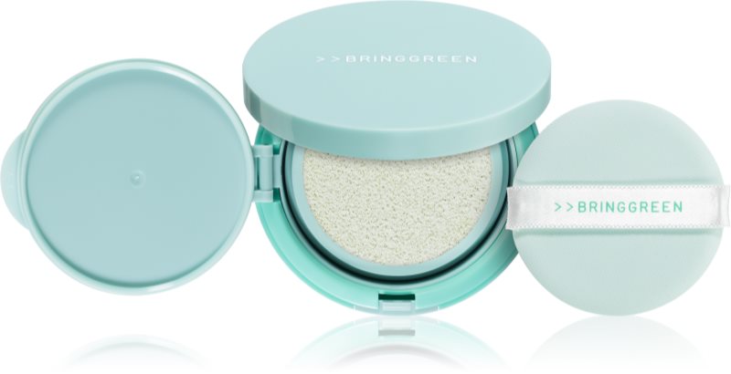 BRINGGREEN Tea Tree Cica Tone Up Sun Cushion fluid protecție cu aplicator SPF 50+ 15 g