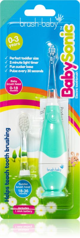 Brush Baby BabySonic periuta de dinti electrica pentru copii 0 - 36 luni Teal 1 buc