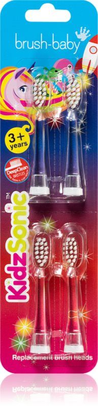 Brush Baby KidzSonic capete de schimb pentru periuta de dinti pentru copii de 3 ani 4 buc