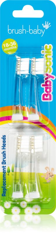 Brush Baby BabySonic capete de schimb pentru periuta de dinti pentru copii 18 - 36 months 4 buc