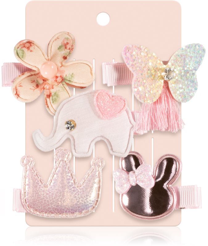 BrushArt KIDS Elephant hair clip set agrafe de par Elephant 5 buc