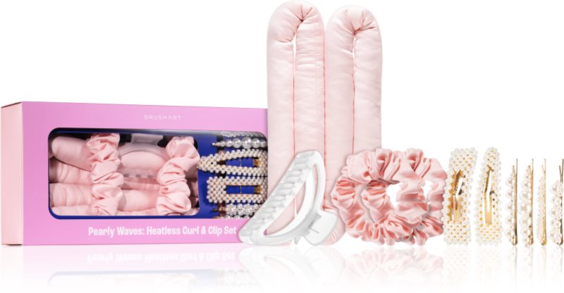 BrushArt Hair Pearly Waves Heatless Curl & Clip set set pentru ondularea părului