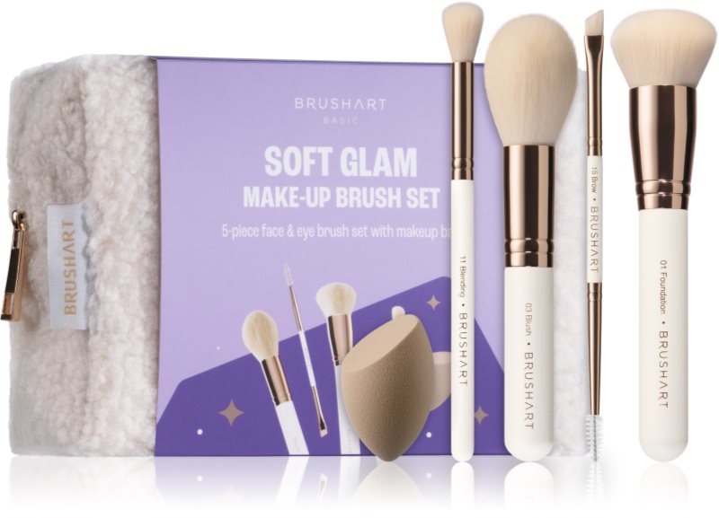 BrushArt Basic Soft Glam make-up brush set set de pensule cu geantă