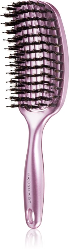 BrushArt Hair Vent blowdry hairbrush with boar bristles perie de par cu peri de nailon și de mistreț