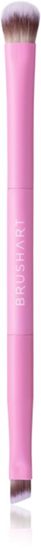 BrushArt Double Duty Eyeliner & Eyeshadow brush pensulă pentru farduri de ochi și pentru eyeliner fata-verso 1 buc