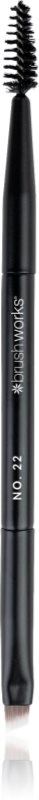 Brushworks Double Ended Brow Brush And Spoolie perie de sprâncene cu două capete NO. 22 1 buc