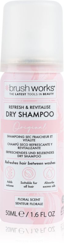 Brushworks Refresh & Revitalise sampon uscat cu parfum floral delicat 50 ml